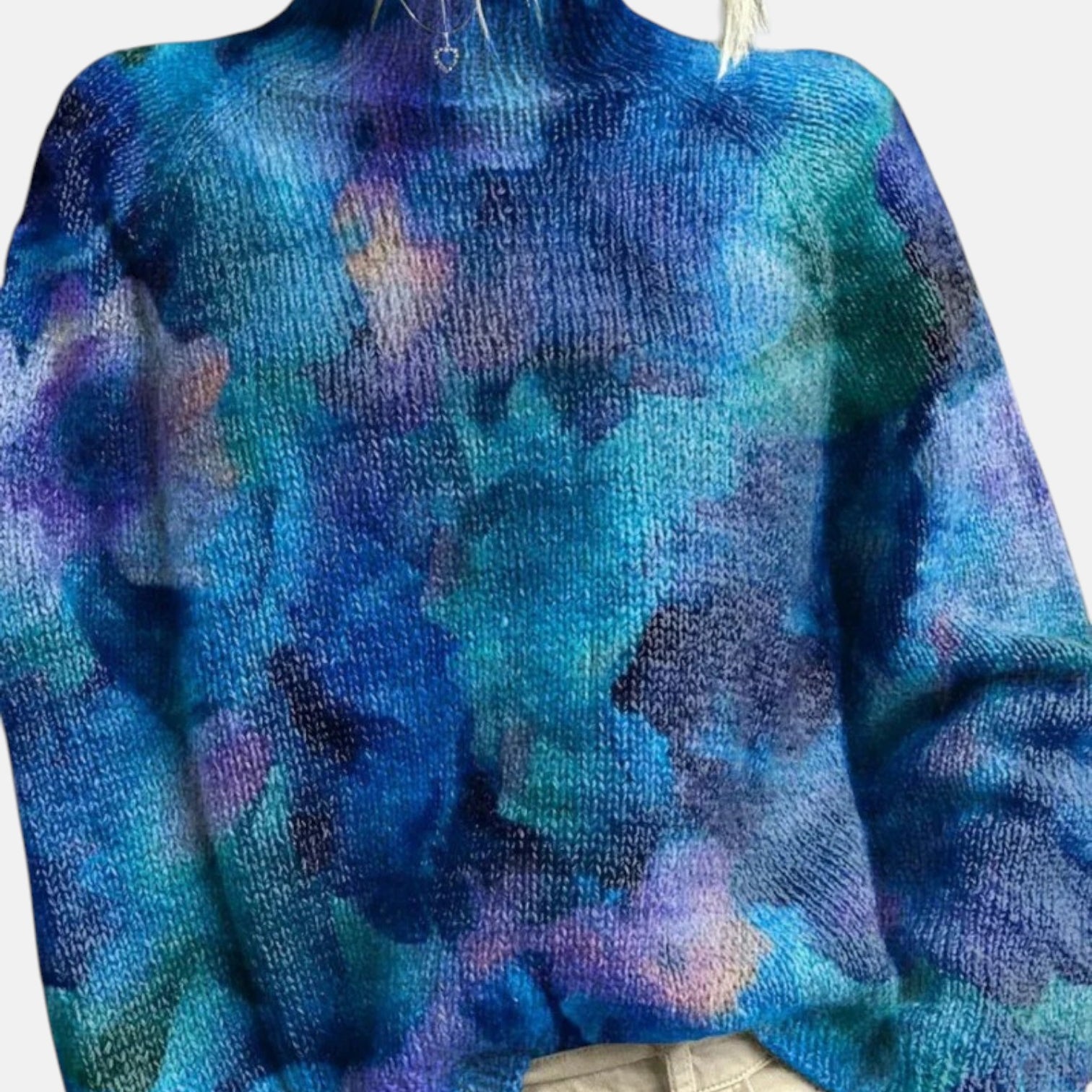 Katarzyna - Sweter z kwiatowym wzorem w stylu vintage