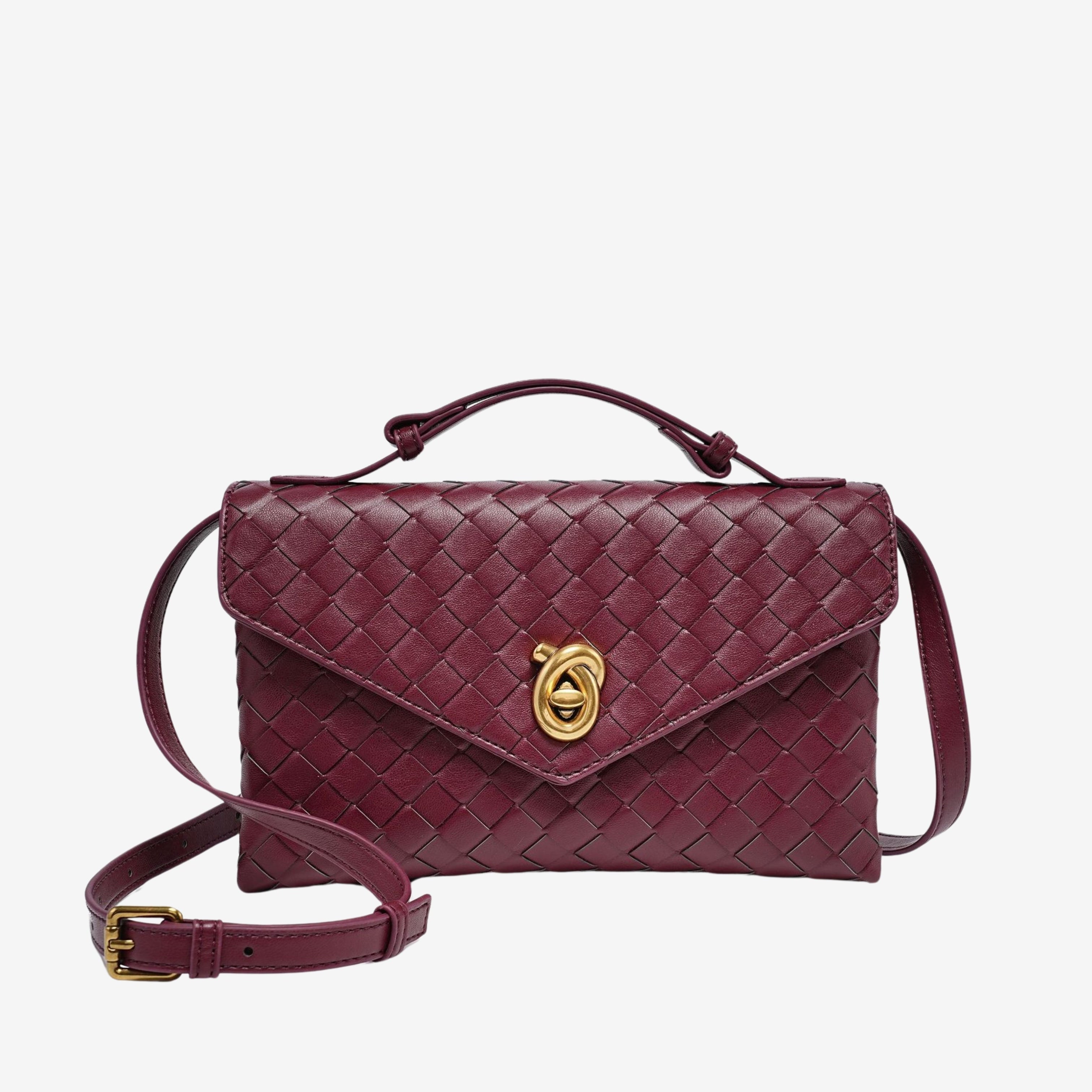 Aleksandra - Mini Torebka Crossbody z Teksturowanego Materiału