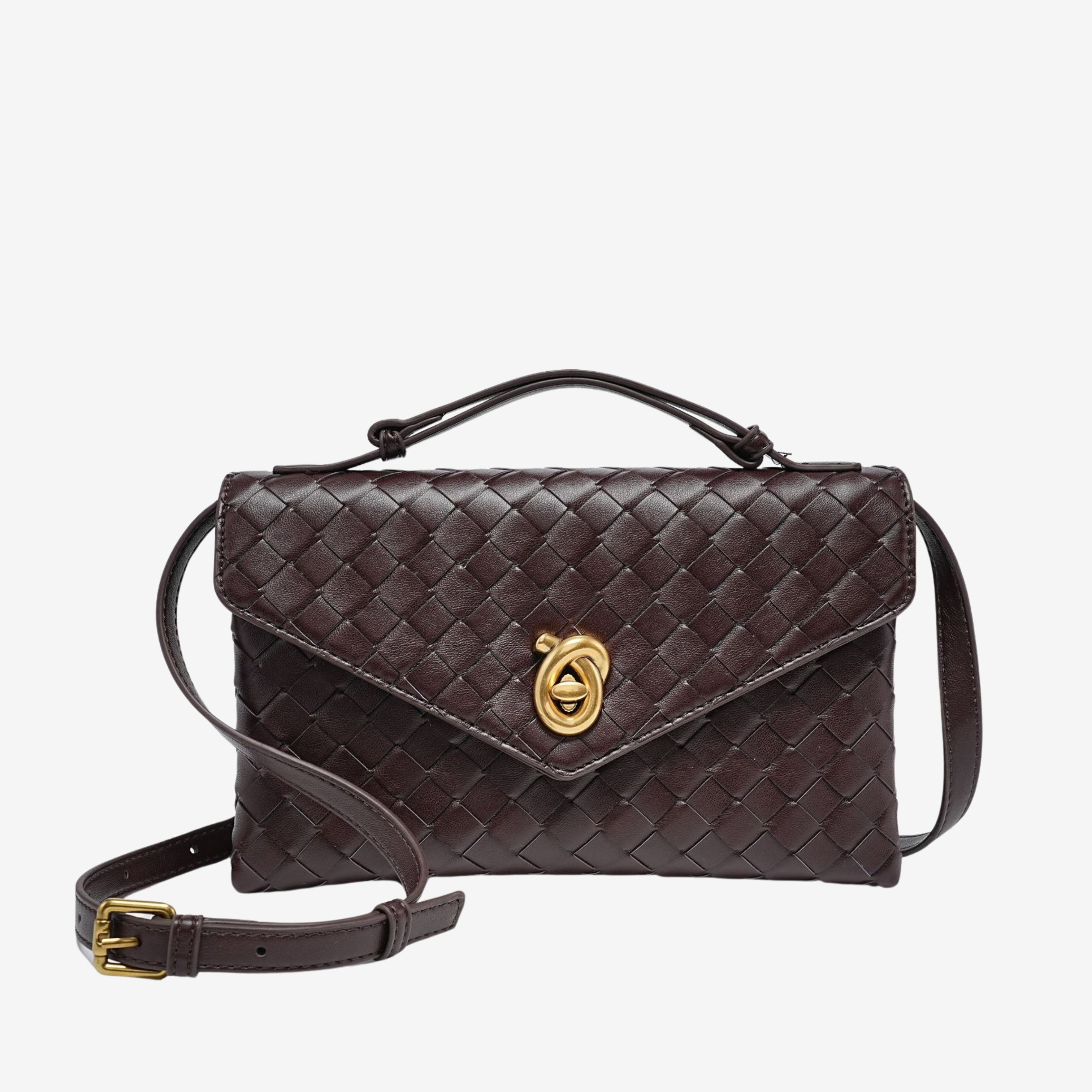 Aleksandra - Mini Torebka Crossbody z Teksturowanego Materiału