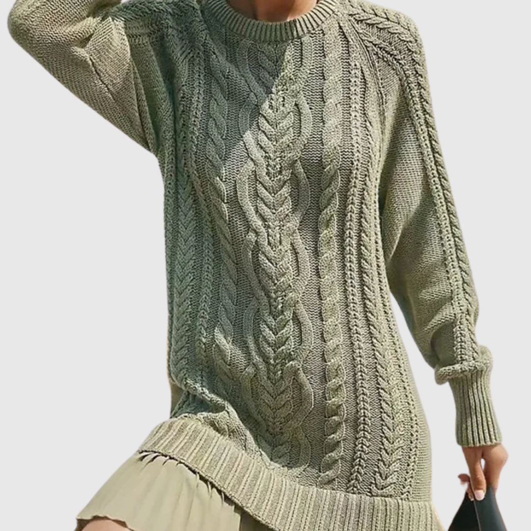 Jadwiga - Klasyczna Sukienka Sweterkowa