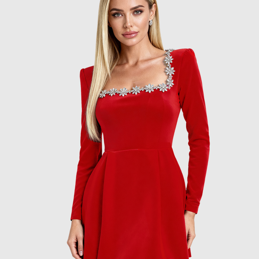 Patrycja - Wieczorowa Sukienka z Kryształami