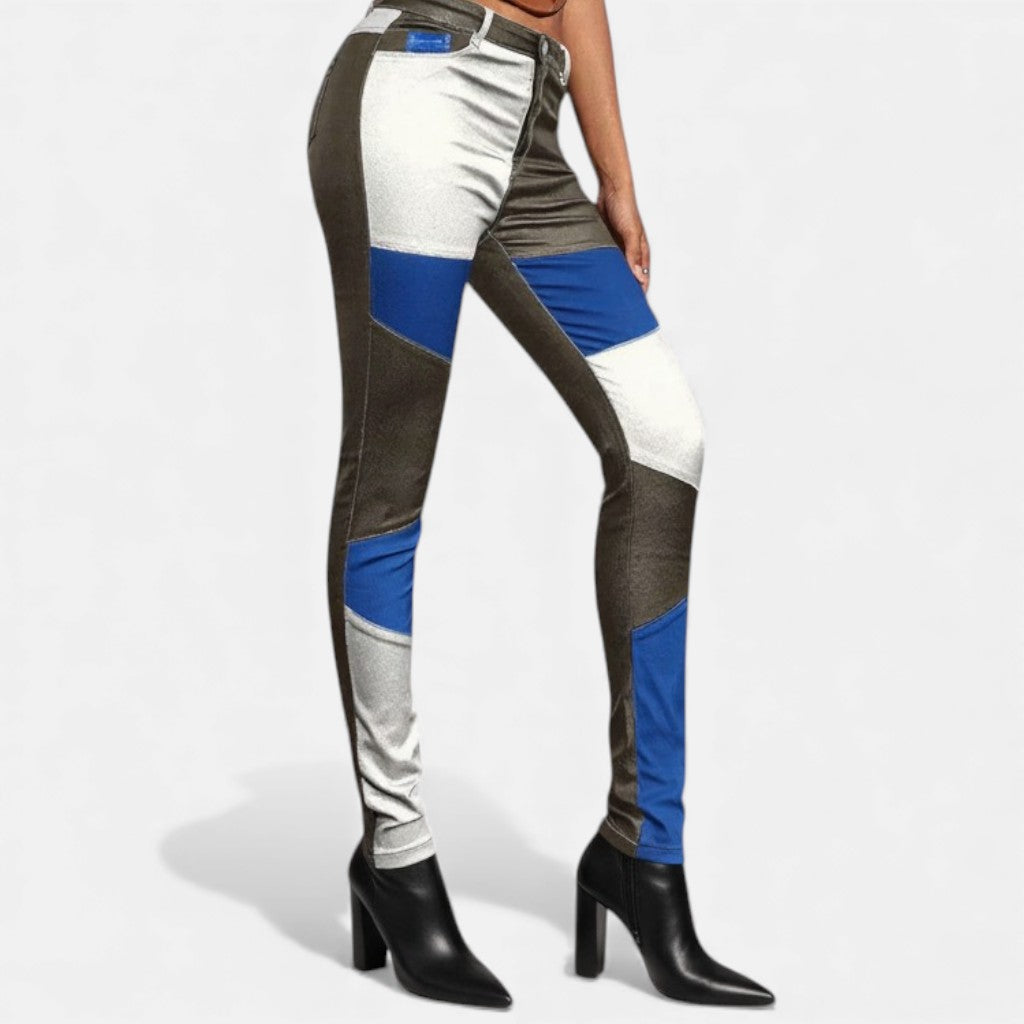 Karolina – spodnie w bloki kolorów